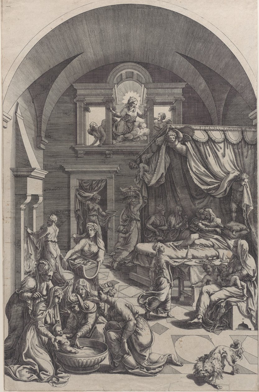 Pyhän Johannes Kastajan syntymä 1555-88. tekijältä Diana Mantuana
