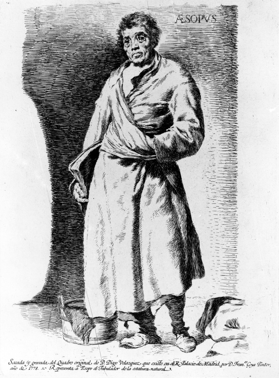 Aesop, Francisco de Goya y Lucientesin printti, 1778 tekijältä Diego Velázquez