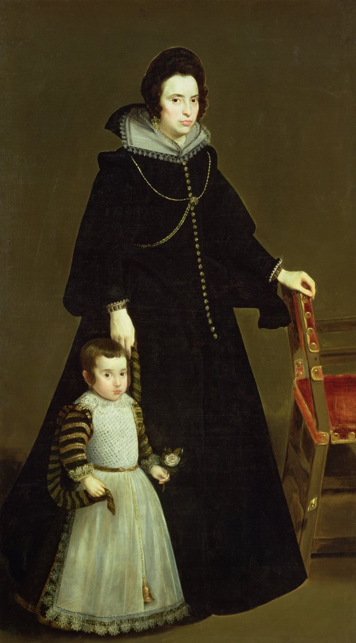 Dona Antonia de Ipenarrieta y Galdos (1599-1635) ja hänen poikansa, n. 1631 tekijältä Diego Velázquez