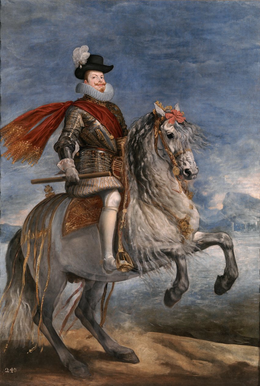 Filippus III hevosen selässä tekijältä Diego Velázquez