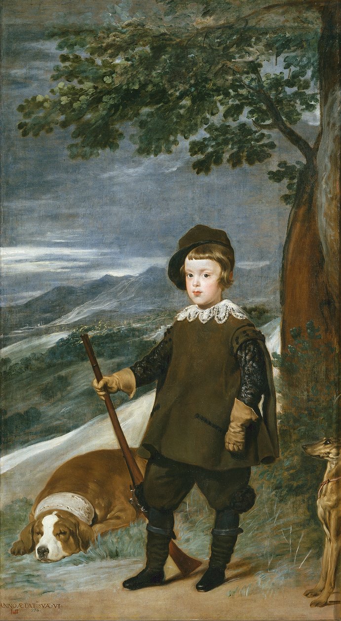 Porträt des Prinz Baltasar Carlos ja Jäger tekijältä Diego Velázquez