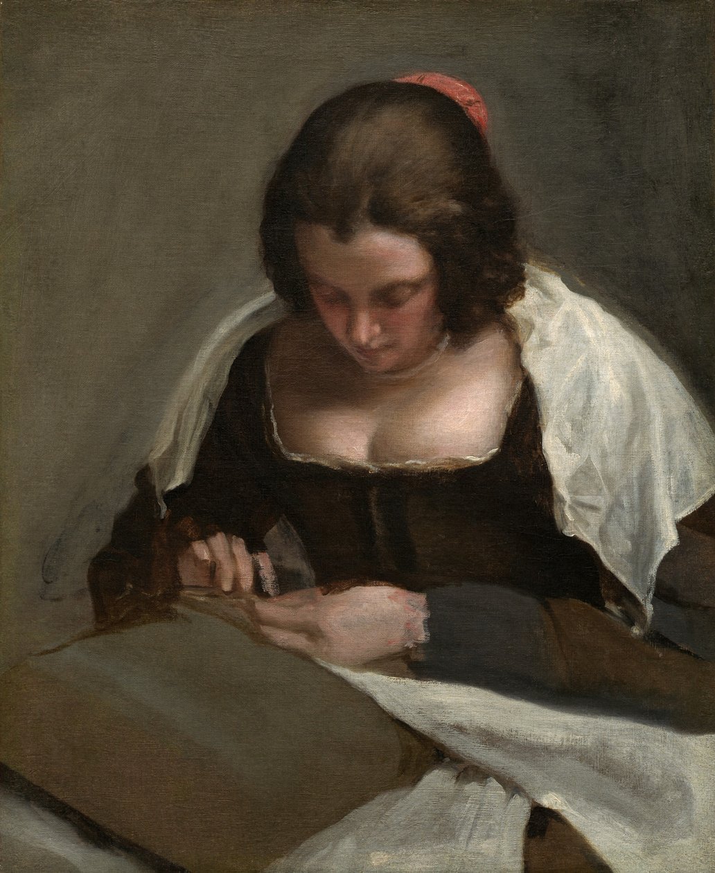 The Needlewoman, c. 16401650. tekijältä Diego Velasquez