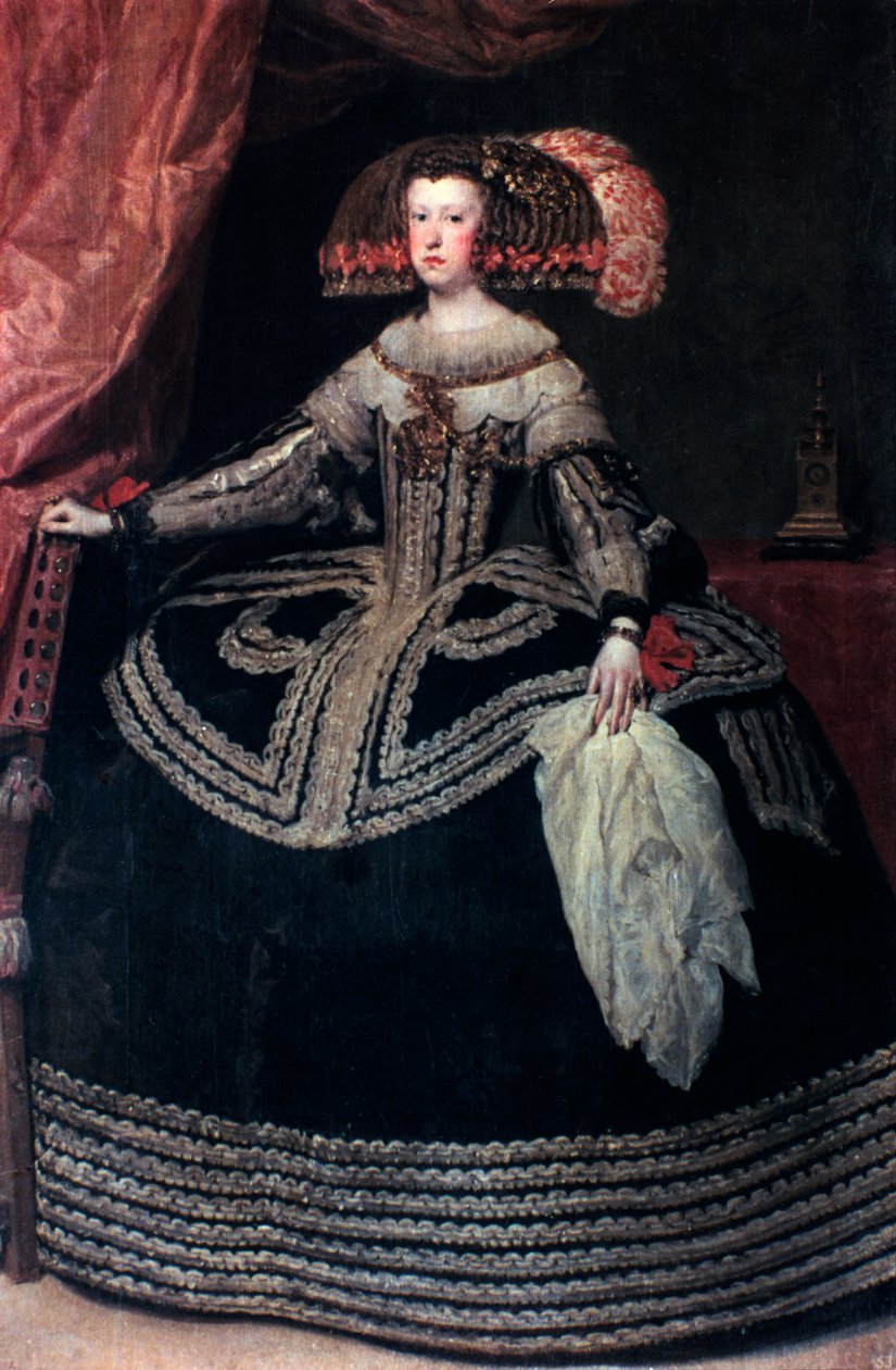 Itävallan kuningatar Doña Mariana, 1652-1653. tekijältä Diego Velázquez