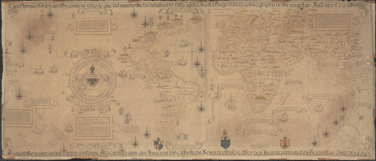 Maailmankartan propaganda, 1529 tekijältä Diogo Ribeiro
