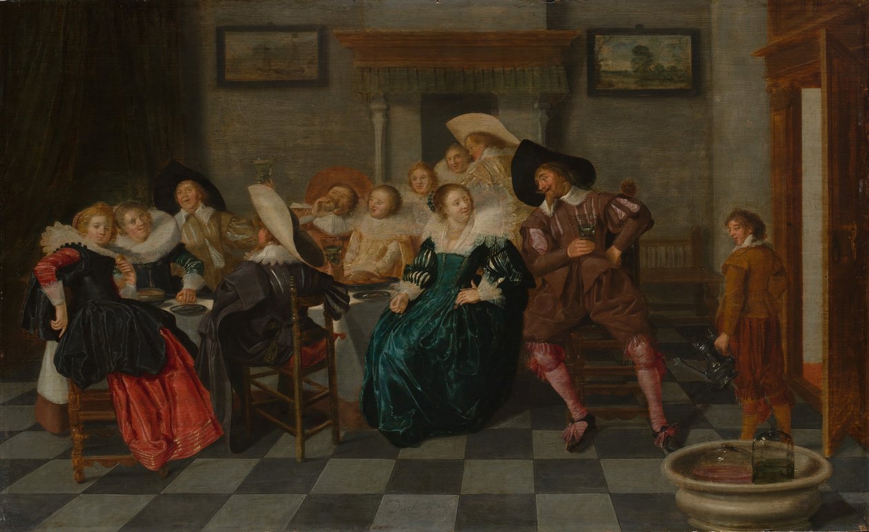 Juhla, 1628. tekijältä Dirck Hals