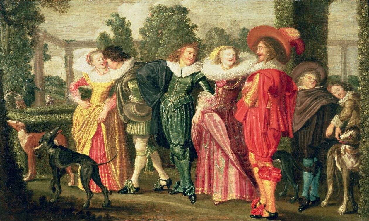 Promenade in the Garden, noin 1623 tekijältä Dirck Hals