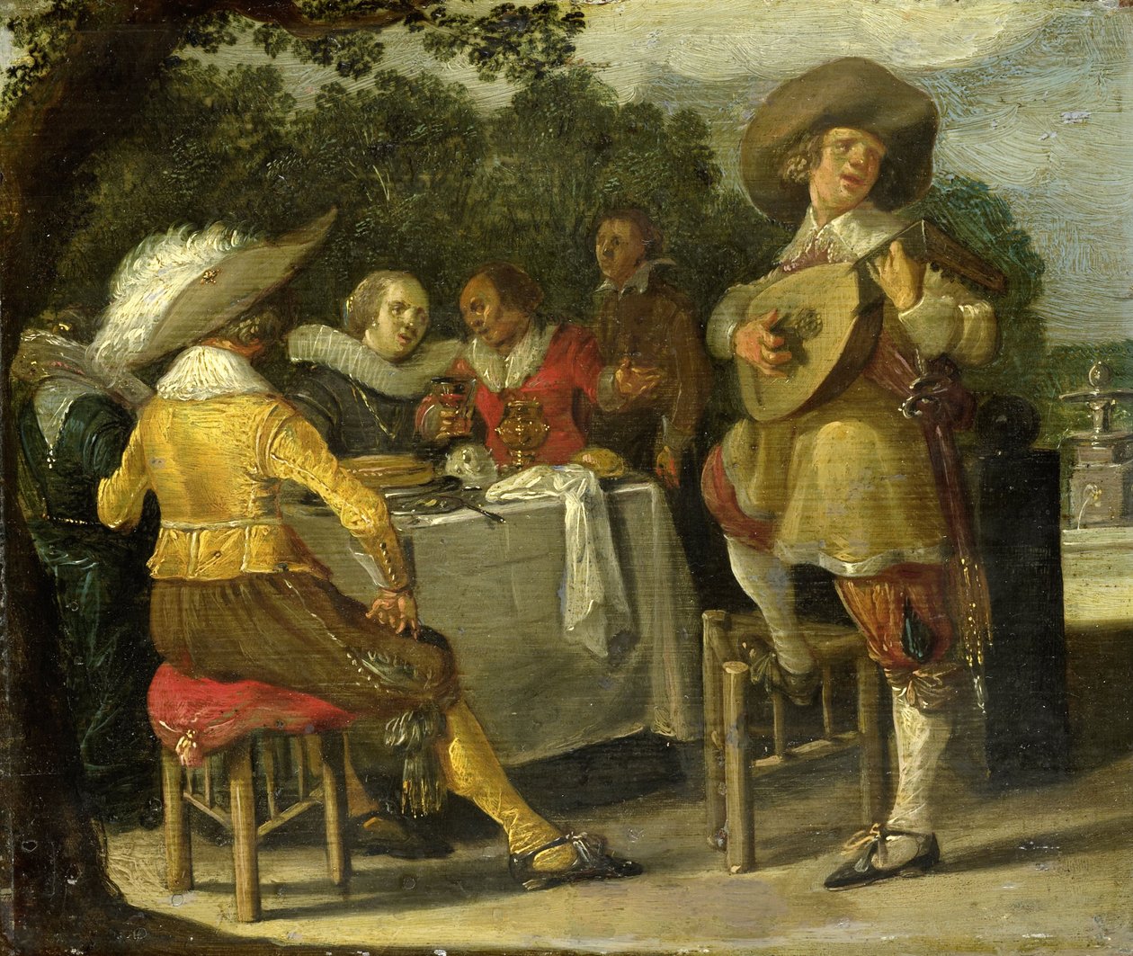 Outdoor Party, n. 1620-30 tekijältä Dirck Hals