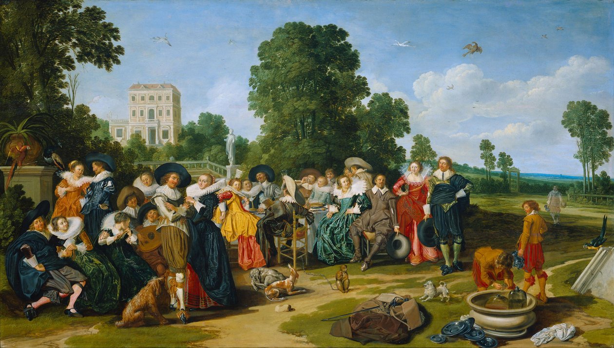 Fête champêtre tekijältä Dirck Hals