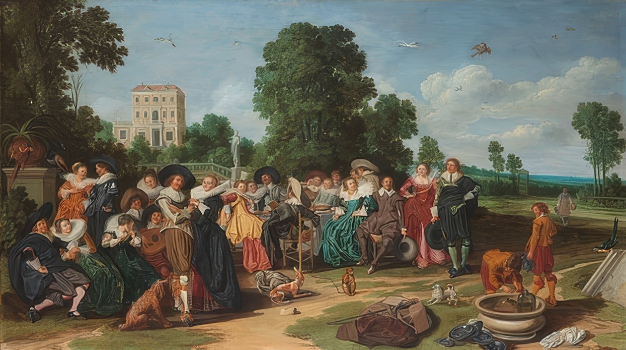Fête Champêtre. 1627 tekijältä Dirck Hals