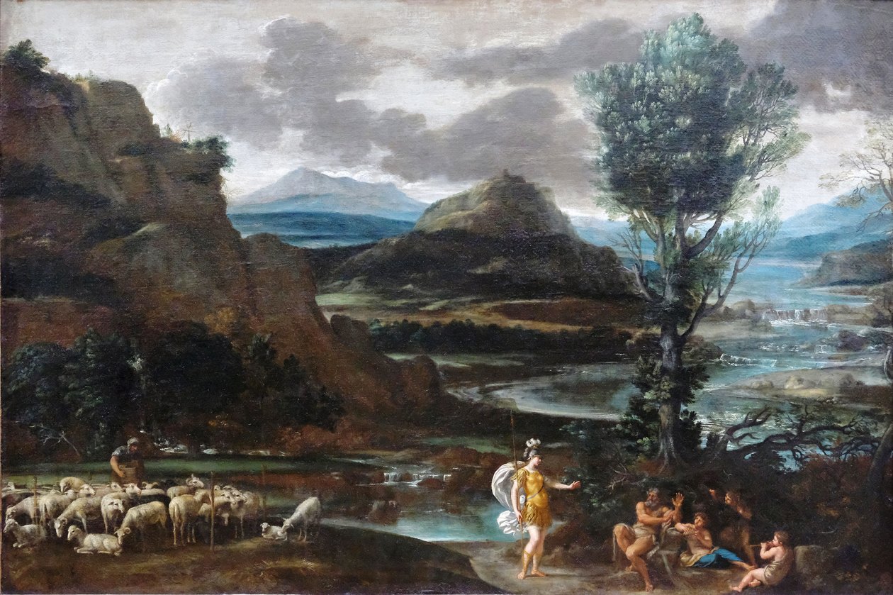 Erminia paimenten joukossa tekijältä Domenichino