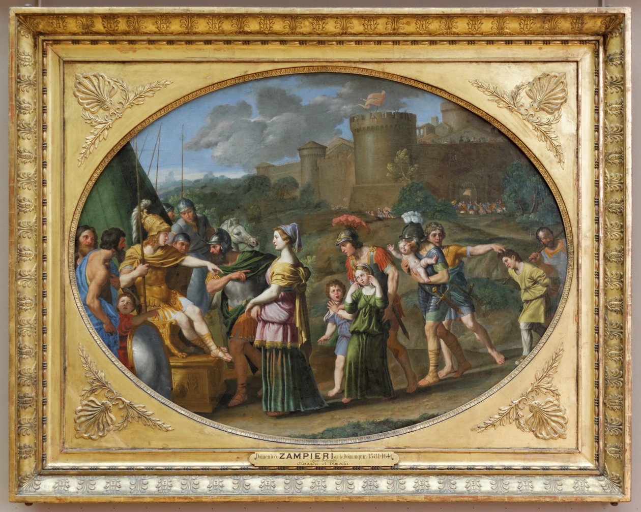 Timoclea Aleksanteri Suuren edessä tekijältä Domenichino