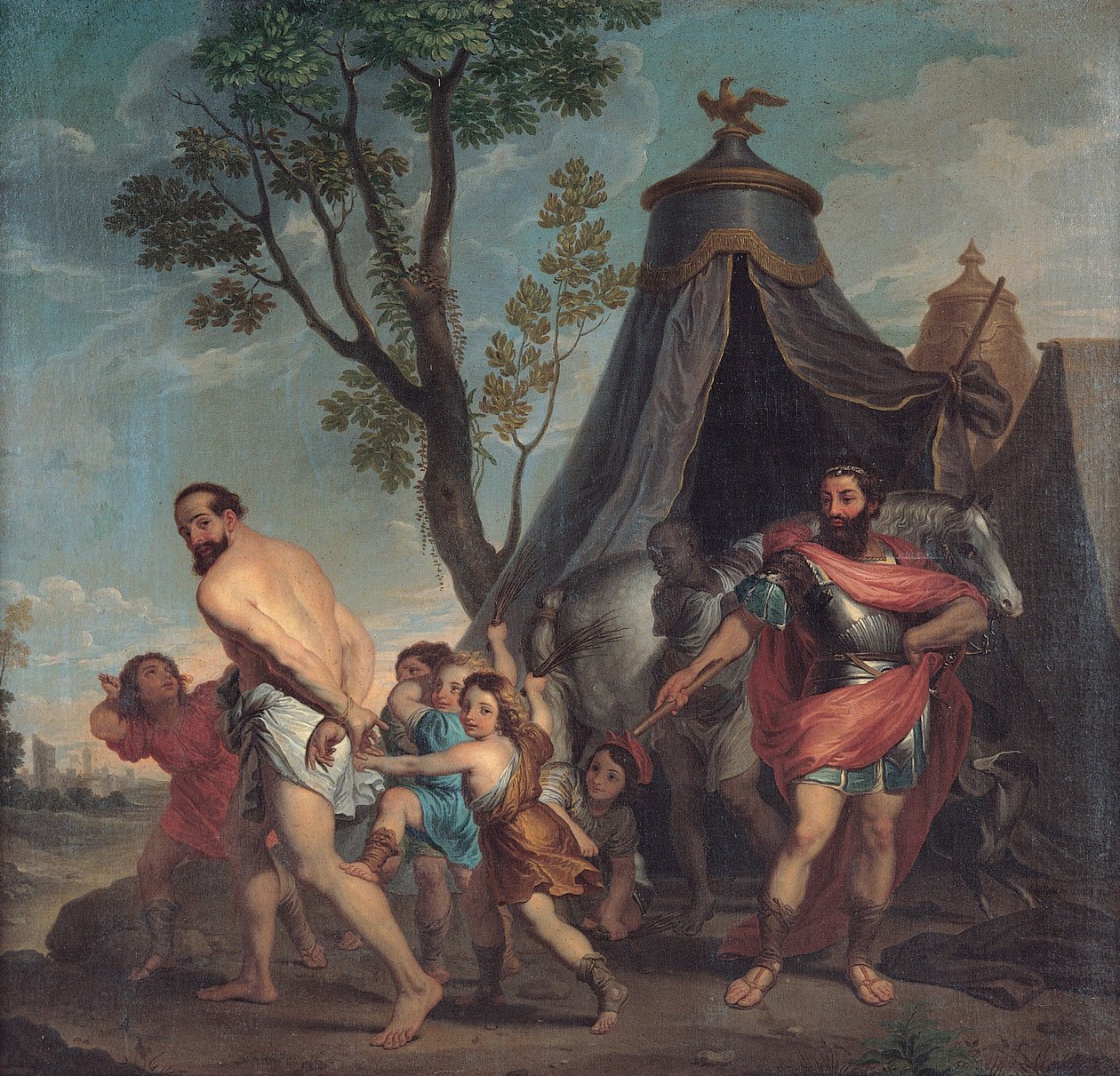 Camillus ja Faleriin koulumestari tekijältä Domenico Corvi