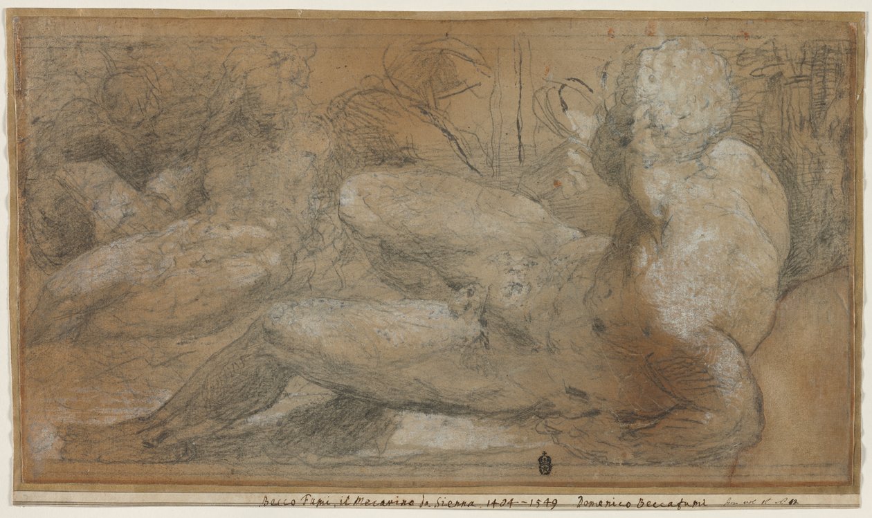 Kolme miesalastoa, n. 1540-1547. tekijältä Domenico Beccafumi