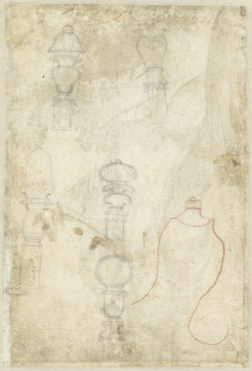 Painikkeiden luonnokset tekijältä Domenico Campagnola (possibly)