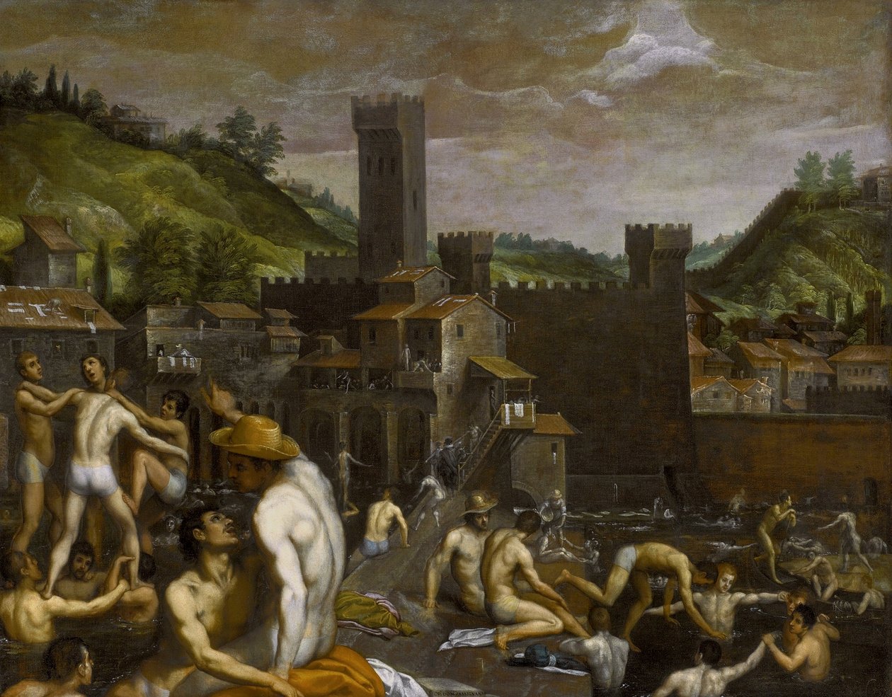 Badegäste bei San Niccolo tekijältä Domenico Cresti