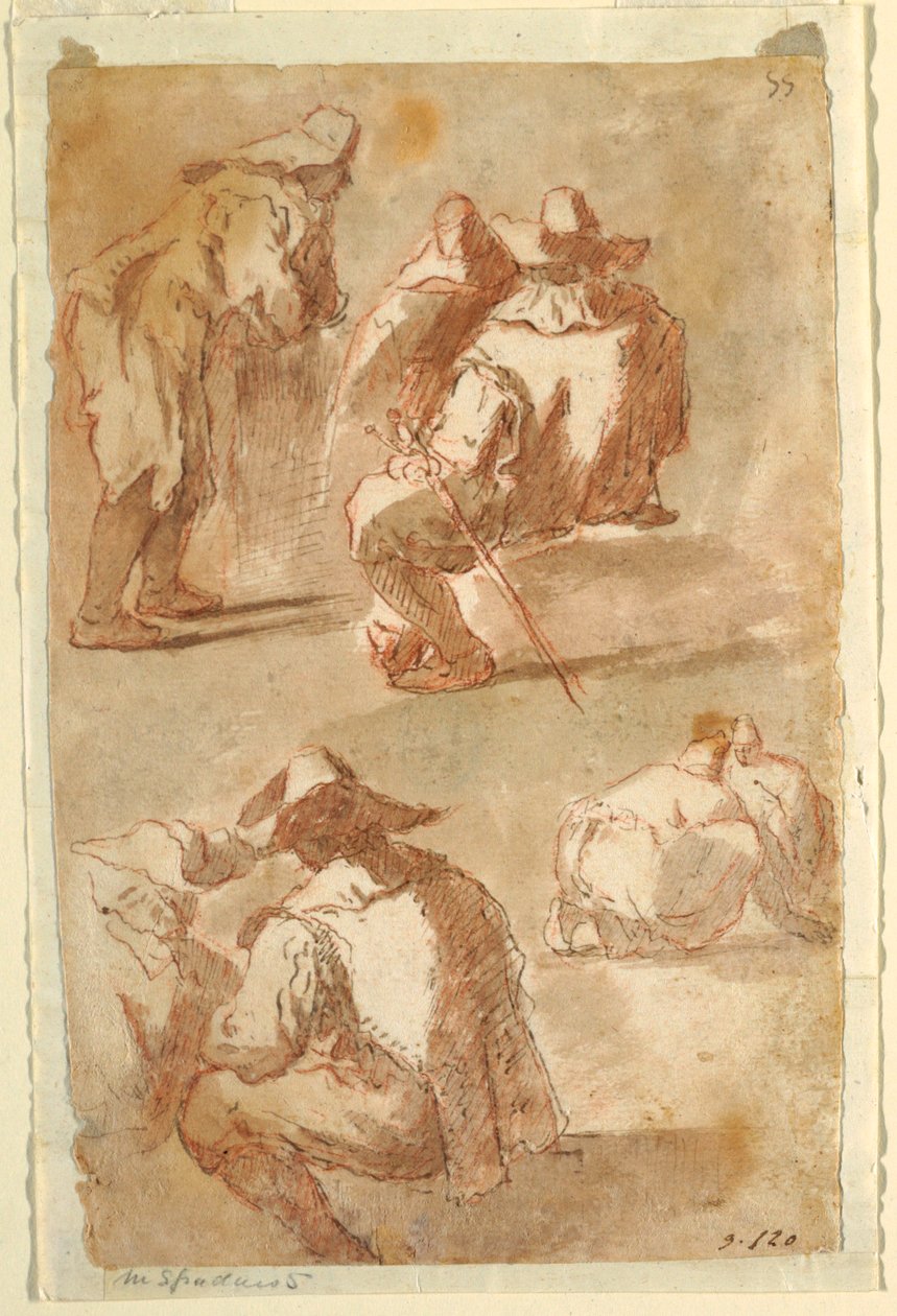 Figural Studies tekijältä Domenico Gargiulo, called Micco Spadaro
