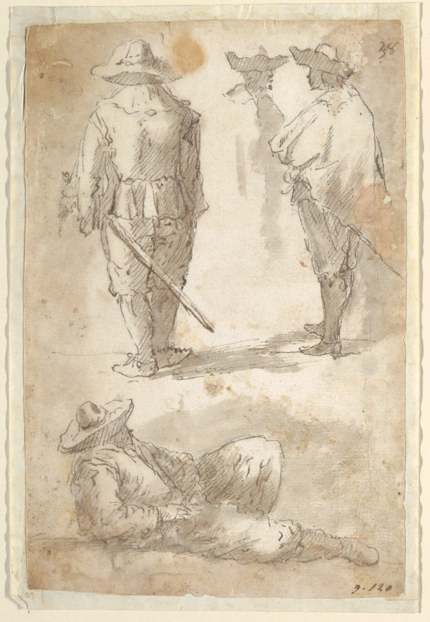 Figural Studies of Soldiers tekijältä Domenico Gargiulo, called Micco Spadaro
