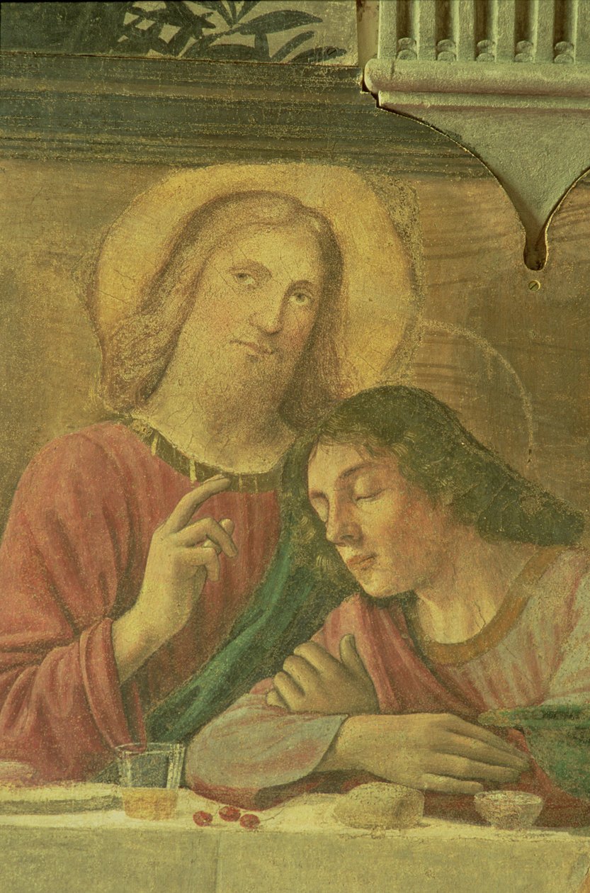 Kristuksen pää, viimeisestä ehtoollisesta, 1480 tekijältä Domenico Ghirlandaio