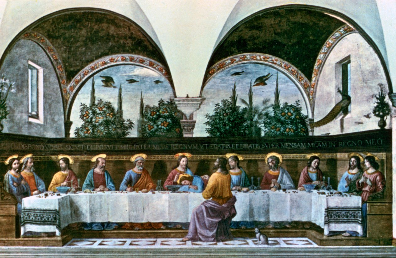 Viimeinen ehtoollinen, 1480. tekijältä Domenico Ghirlandaio
