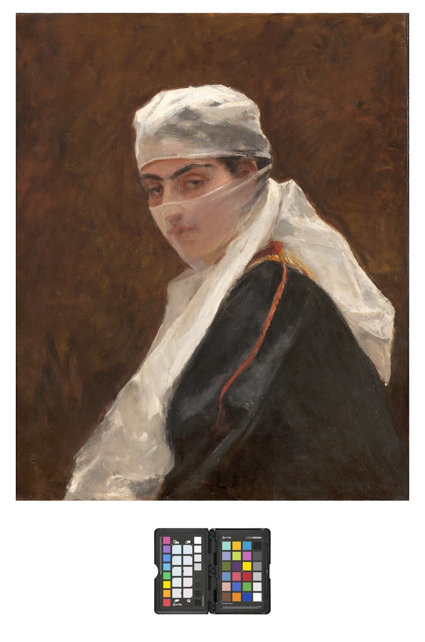 Odalisque, 1870-73 tekijältä Domenico Morelli