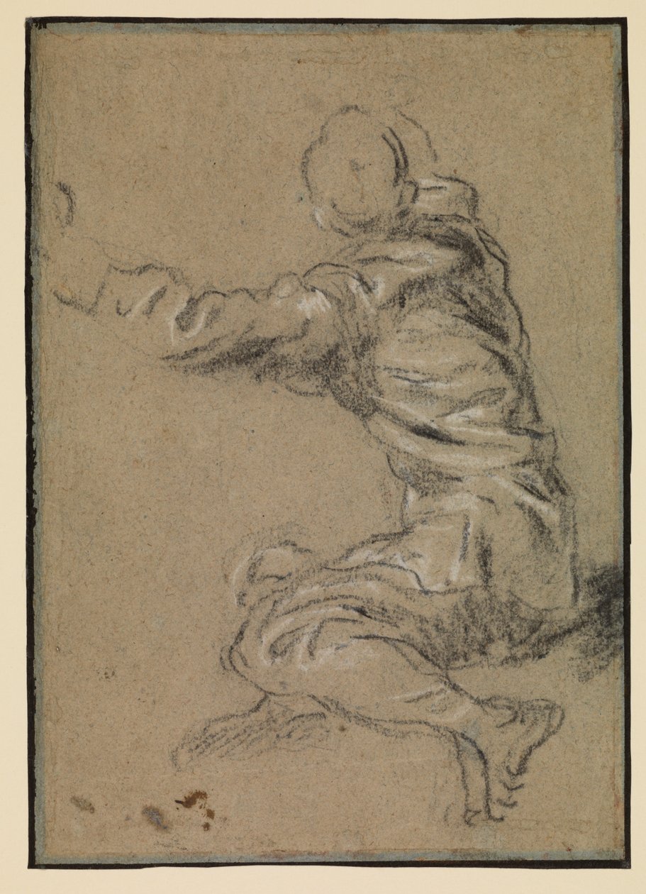 Mies istuva, 1500-luku tekijältä Domenico Robusti Tintoretto