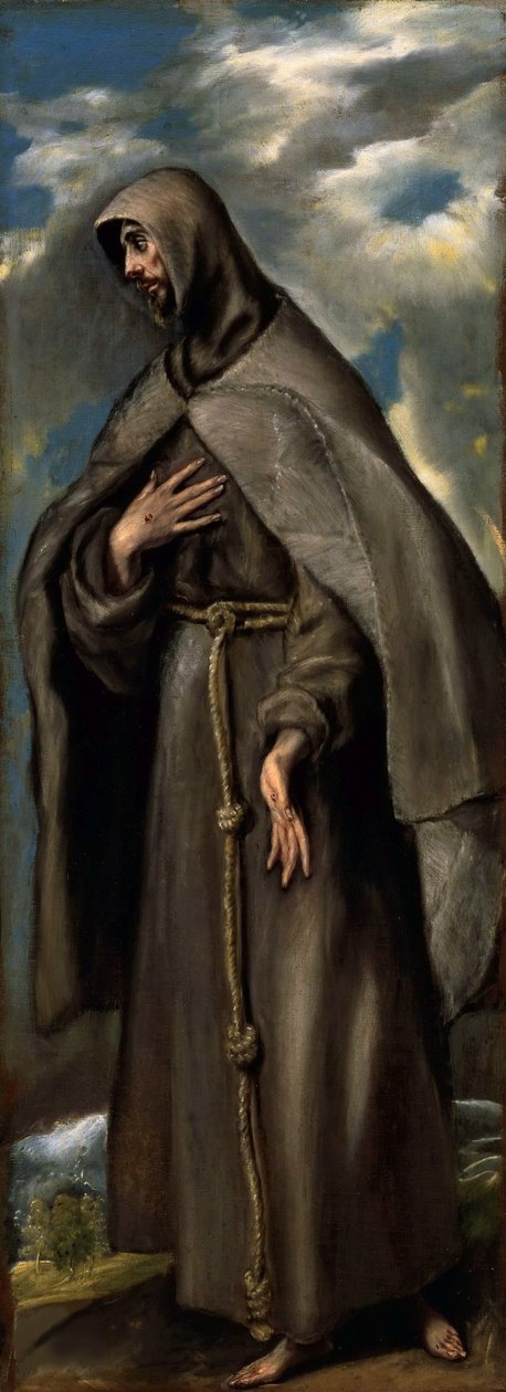 Pyhä Franciscus Assisilainen, noin 1590. tekijältä Dominico El Greco