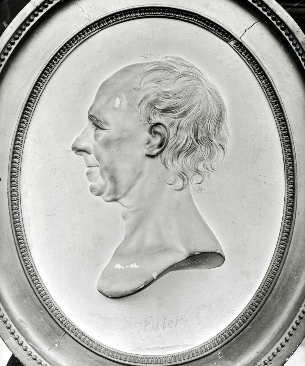 Leonhard Eulerin (1707-83) medaljonkimuotokuva 1781 tekijältä Dominique Rachette