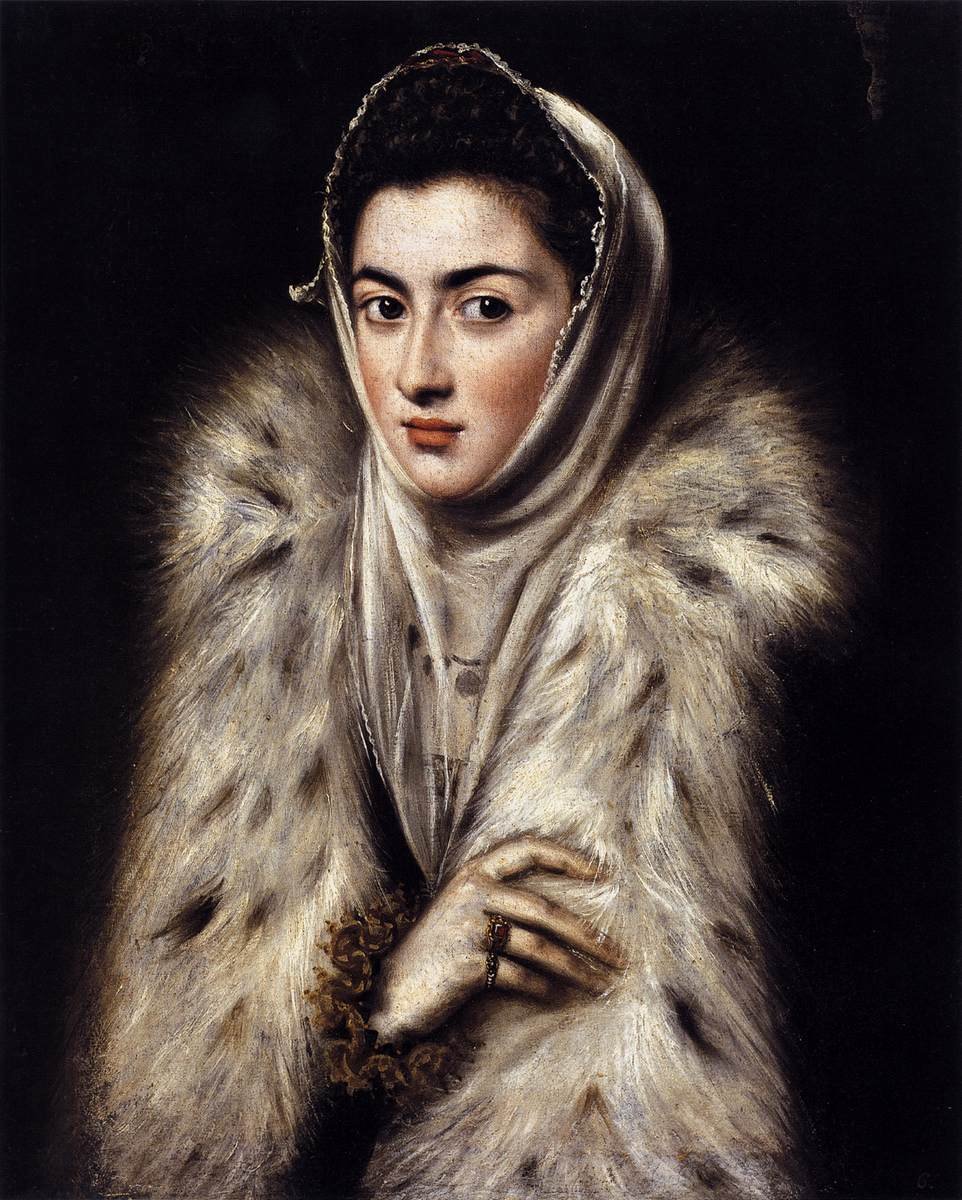 Nainen turkikääreessä tekijältä El Greco