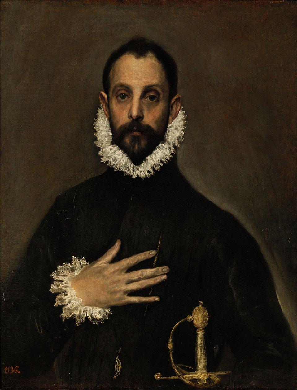 El Caballero de la mano en el pecho tekijältä El Greco