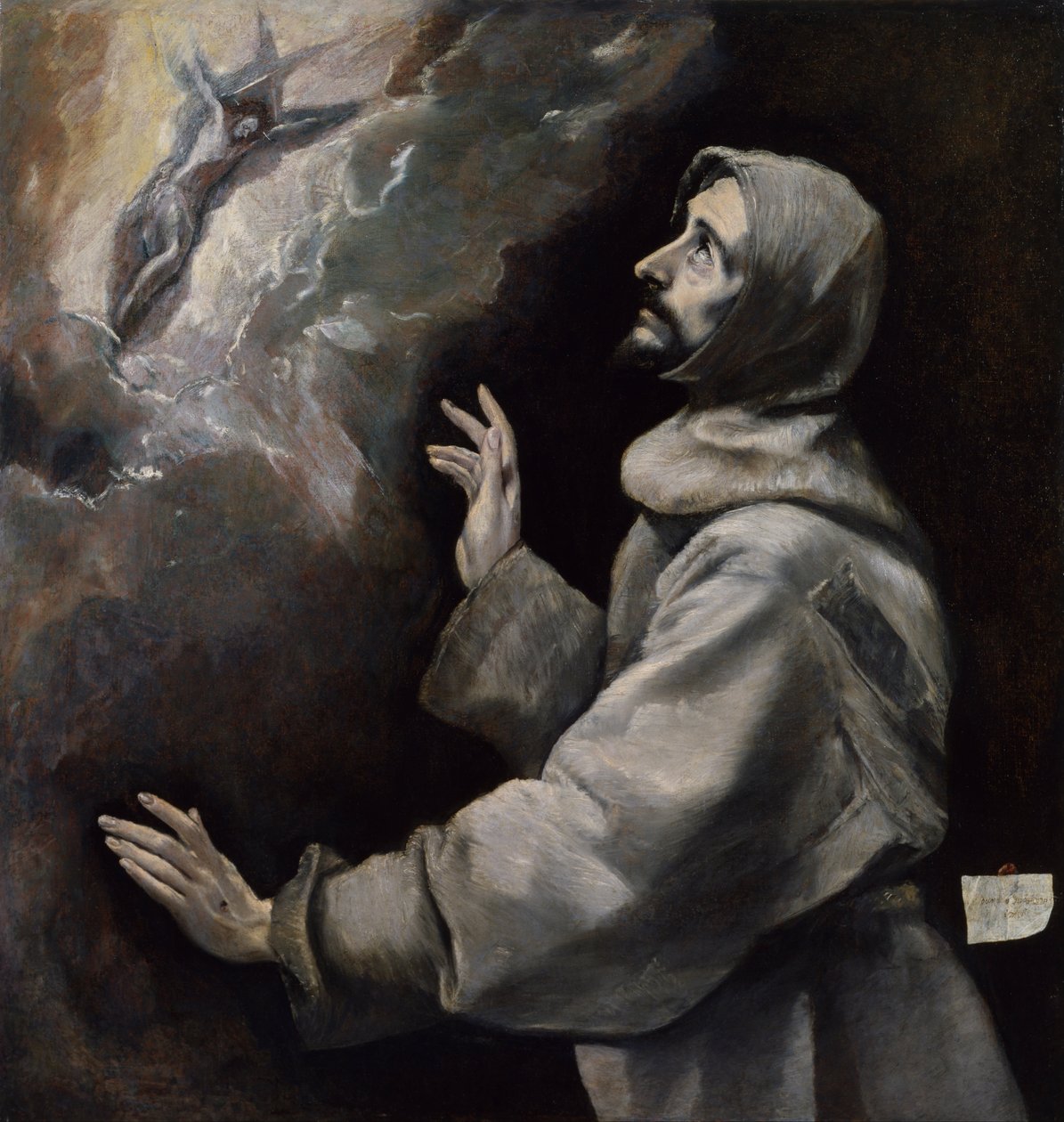 Pyhä Franciscus vastaanottaa stigmatat tekijältä El Greco