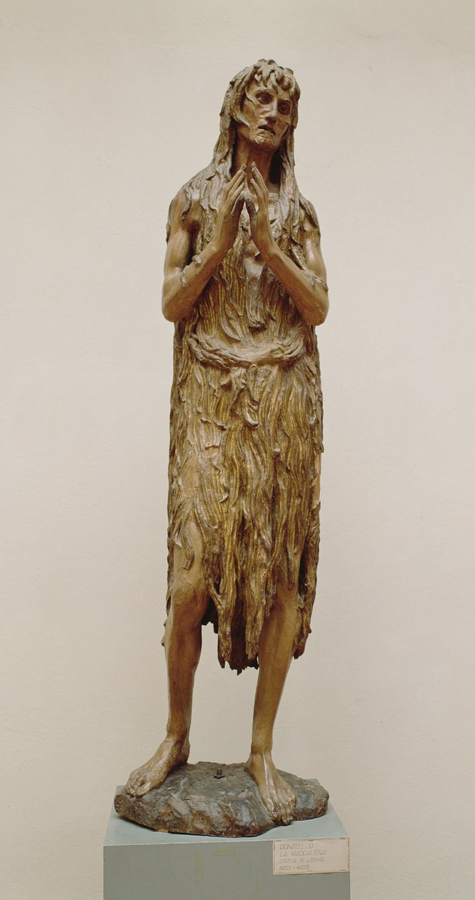 Katuva Magdaleena, n. 1453-1455 (puu) tekijältä Donatello