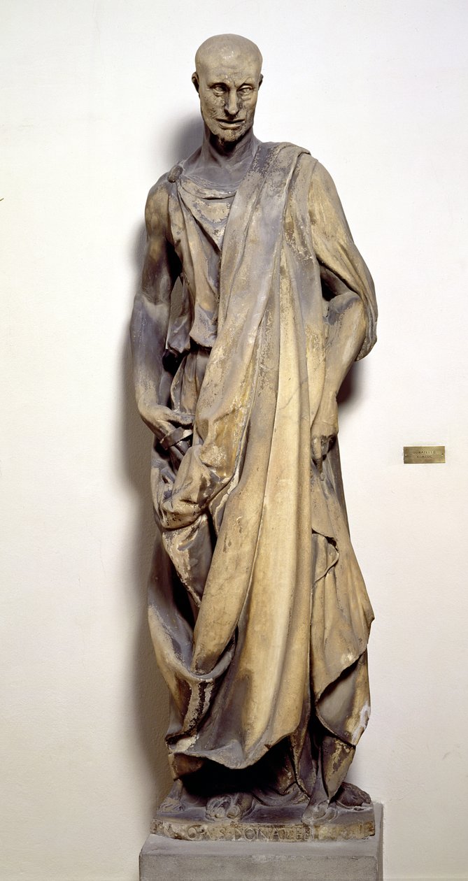 Profeetta Habakuk (Lo Zuccone) n. 1423-36 (marmori) tekijältä Donatello