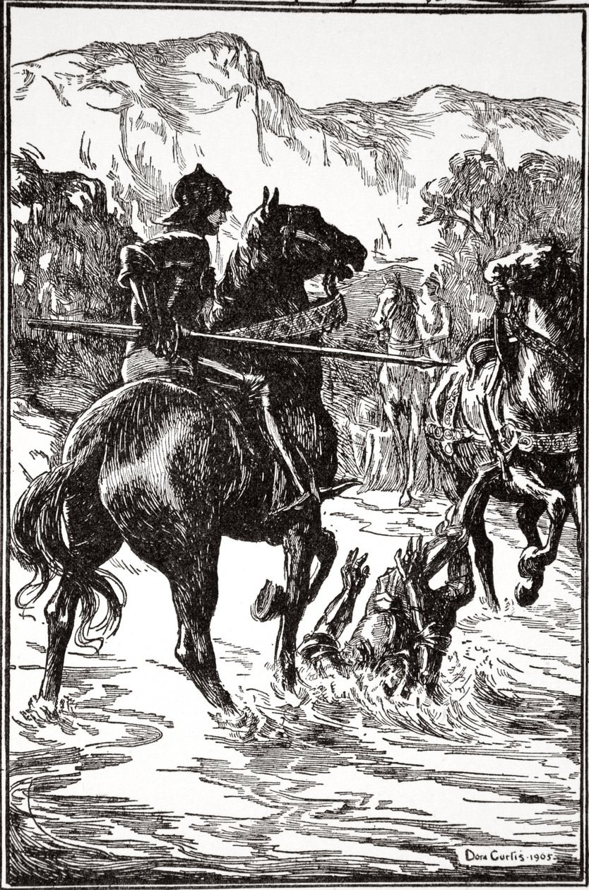 "Löi hänelle sellaisen iskun", 1905. tekijältä Dora Curtis