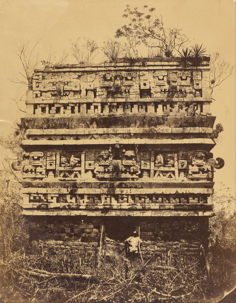 Chichén-Itzá- Nunnan palatsin oikea siipi tekijältä Désiré Charnay