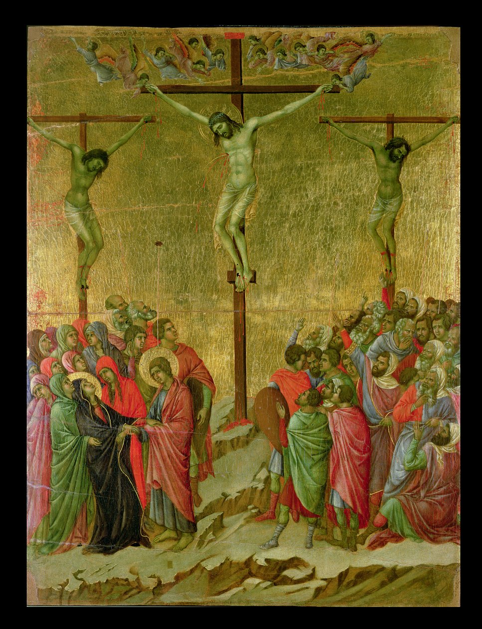 Ristiinnaulitseminen, 1308-11 (tempera) tekijältä Duccio di Buoninsegna
