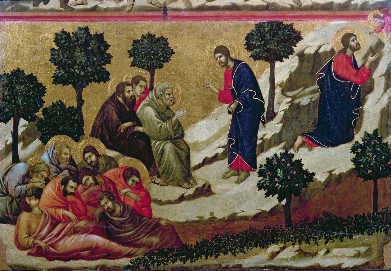 Maesta: Paghihirap sa Halamanan ng Getsemani, 1308-11finn tekijältä Duccio di Buoninsegna