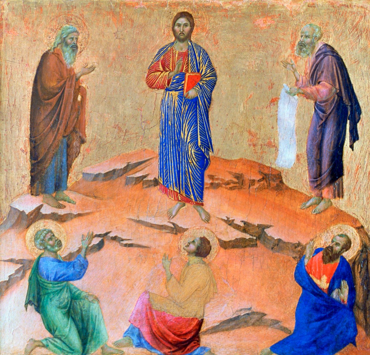 Kirkastus, 1311 tekijältä Duccio di Buoninsegna