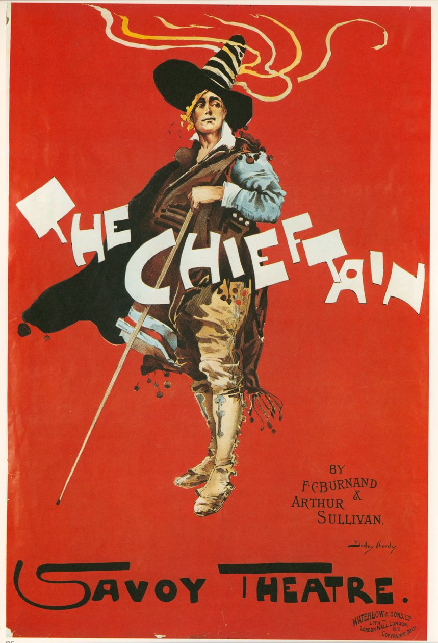The Chieftain, Savoy-teatteri, n.1898 (värilitrokuva) tekijältä Dudley Hardy