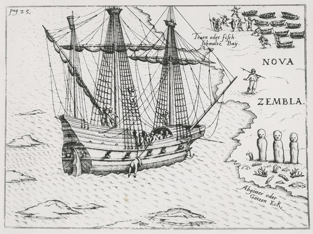 Barents-laiva Nova Zemblassa, 1598 tekijältä Dutch School