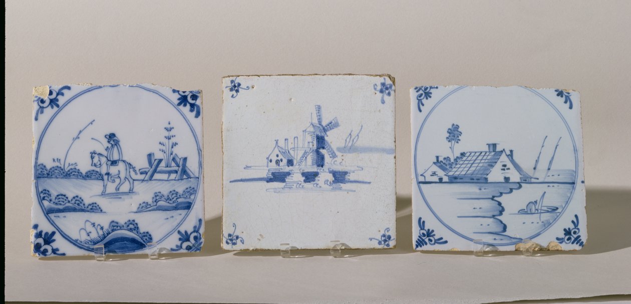Delft Tiles, n. 1750-1800 (keramiikka) tekijältä Dutch School