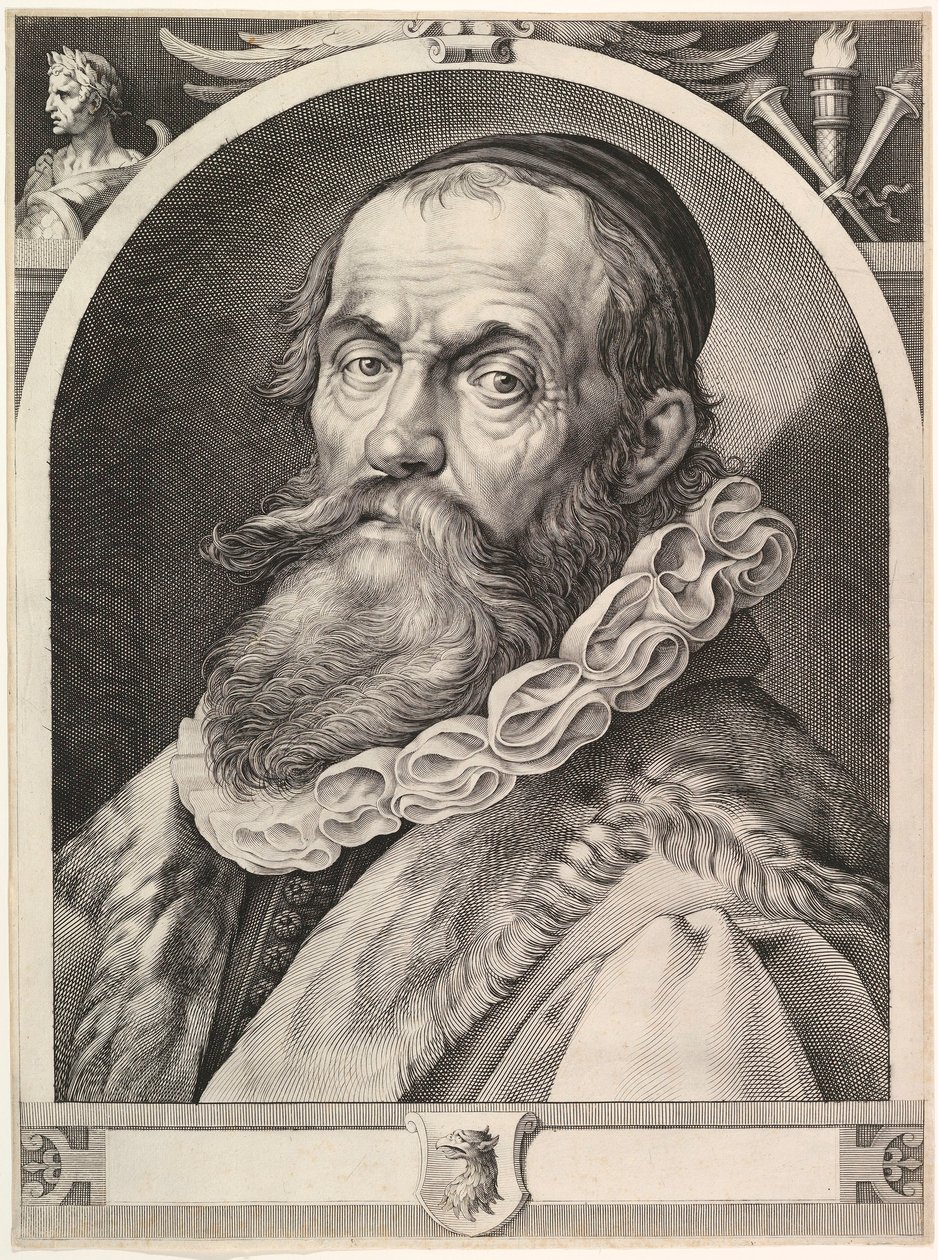 Hendrick Goltziuksen muotokuva, pubi. 1617. tekijältä Dutch School