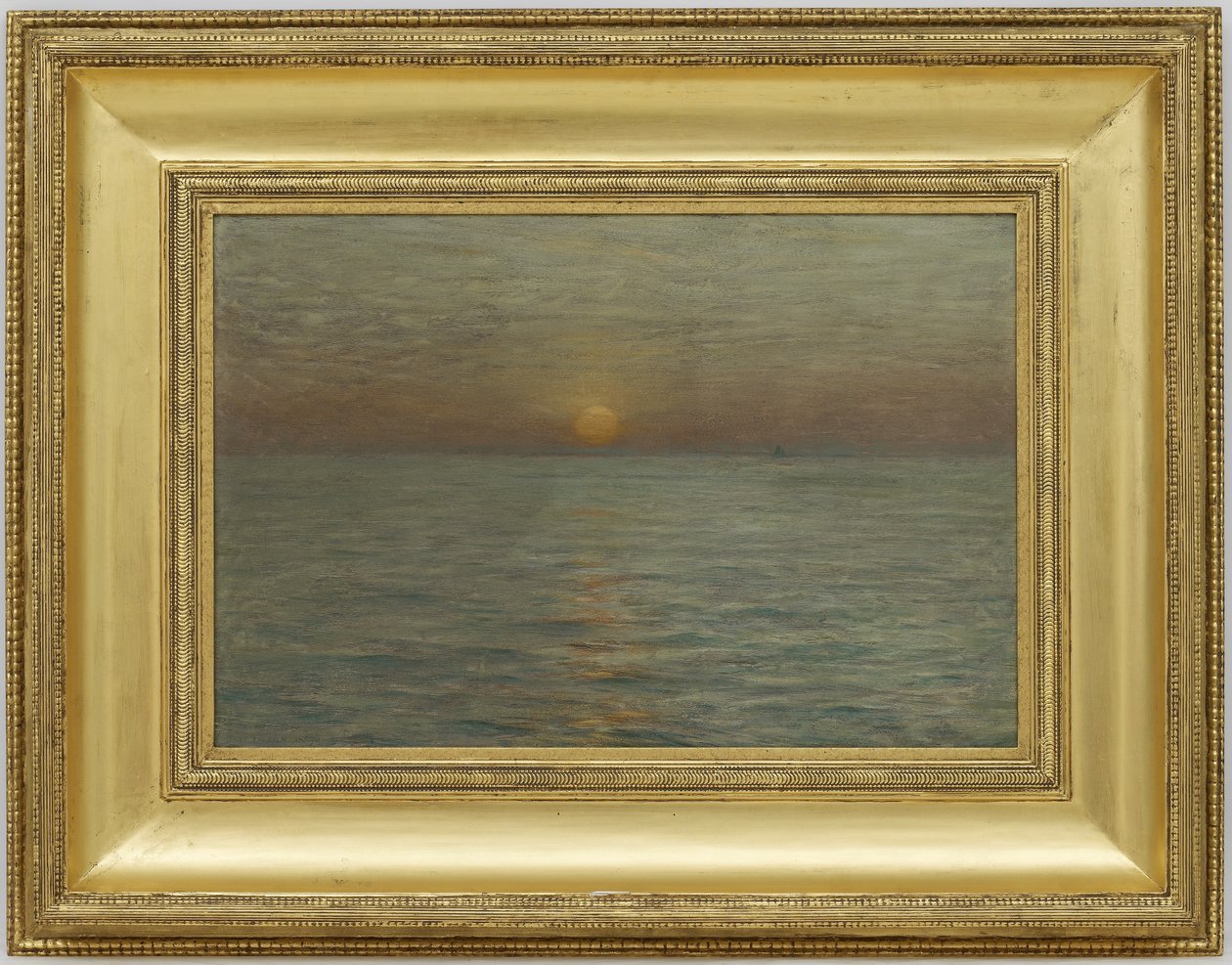 Meri: Auringonlasku, 1889 (öljy puulevylle) tekijältä Dwight William Tryon
