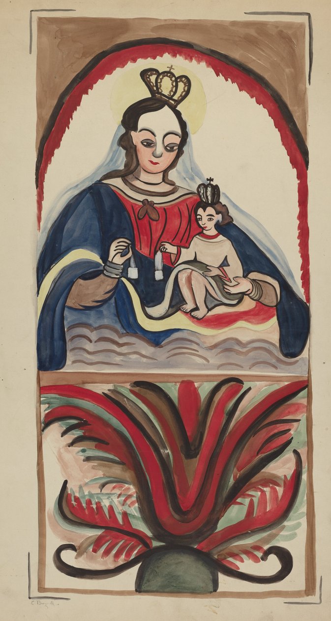 Retablo - Virgin & Child tekijältä E. Boyd