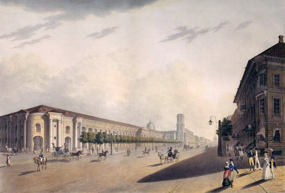 Gostiny Dvor, Pietari, 1820-luku tekijältä E. I. Yessakov