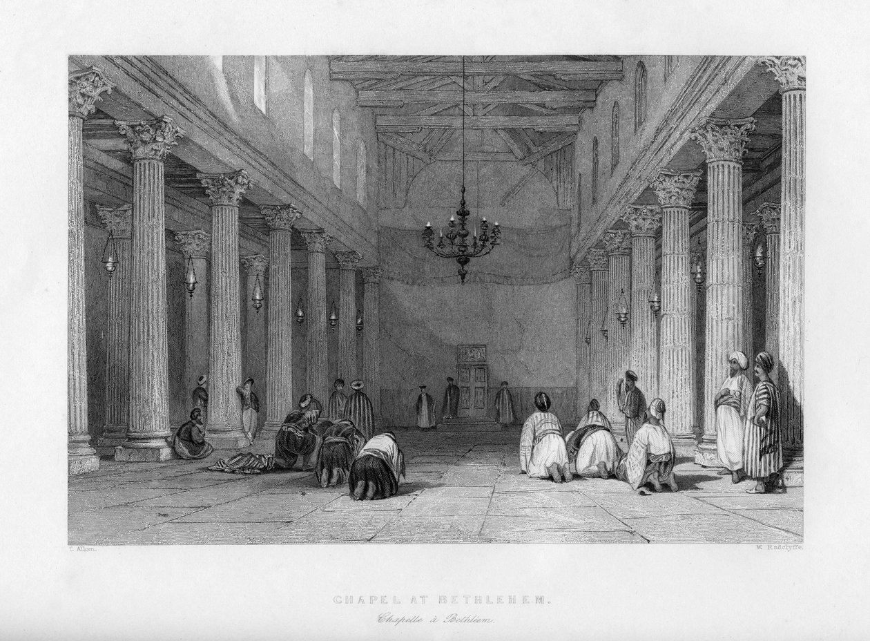 Kappeli Betlehemissä, Israelissa, 1841. tekijältä E. Redclyffe