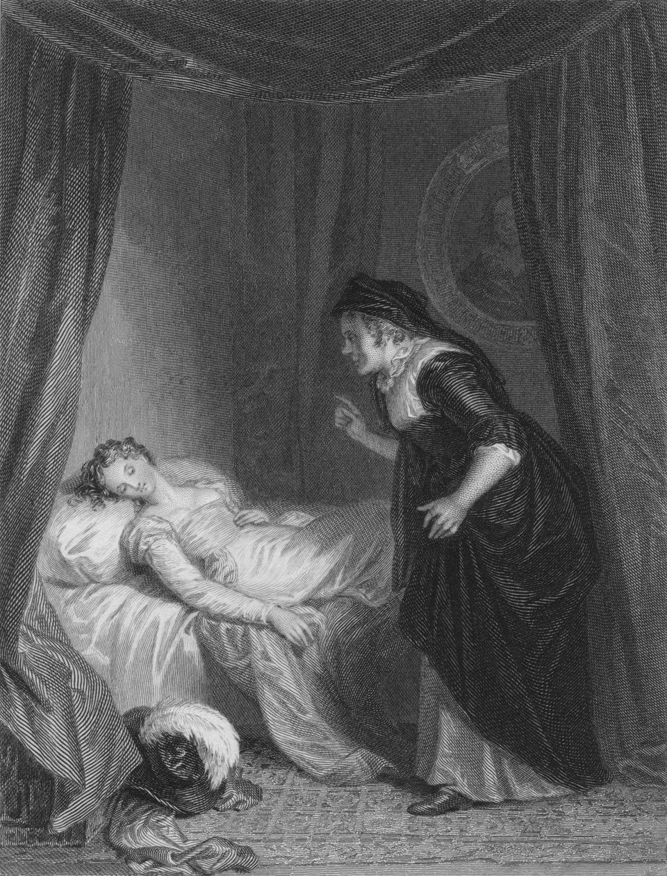 Julia ja sairaanhoitaja, 1830-luku. tekijältä E. Smith