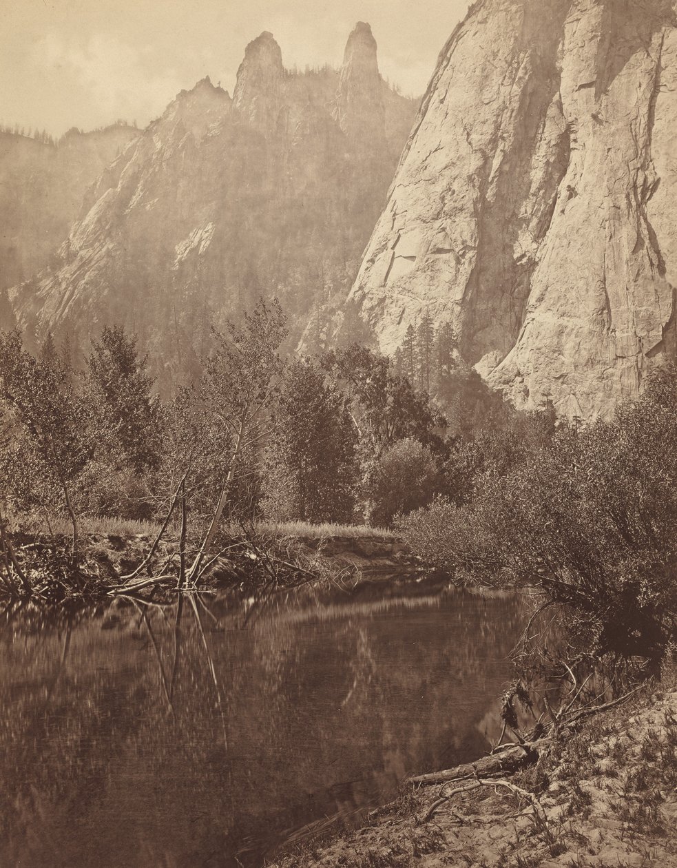 Cathedral Spires, Yosemiten laakso tekijältä Eadweard Muybridge