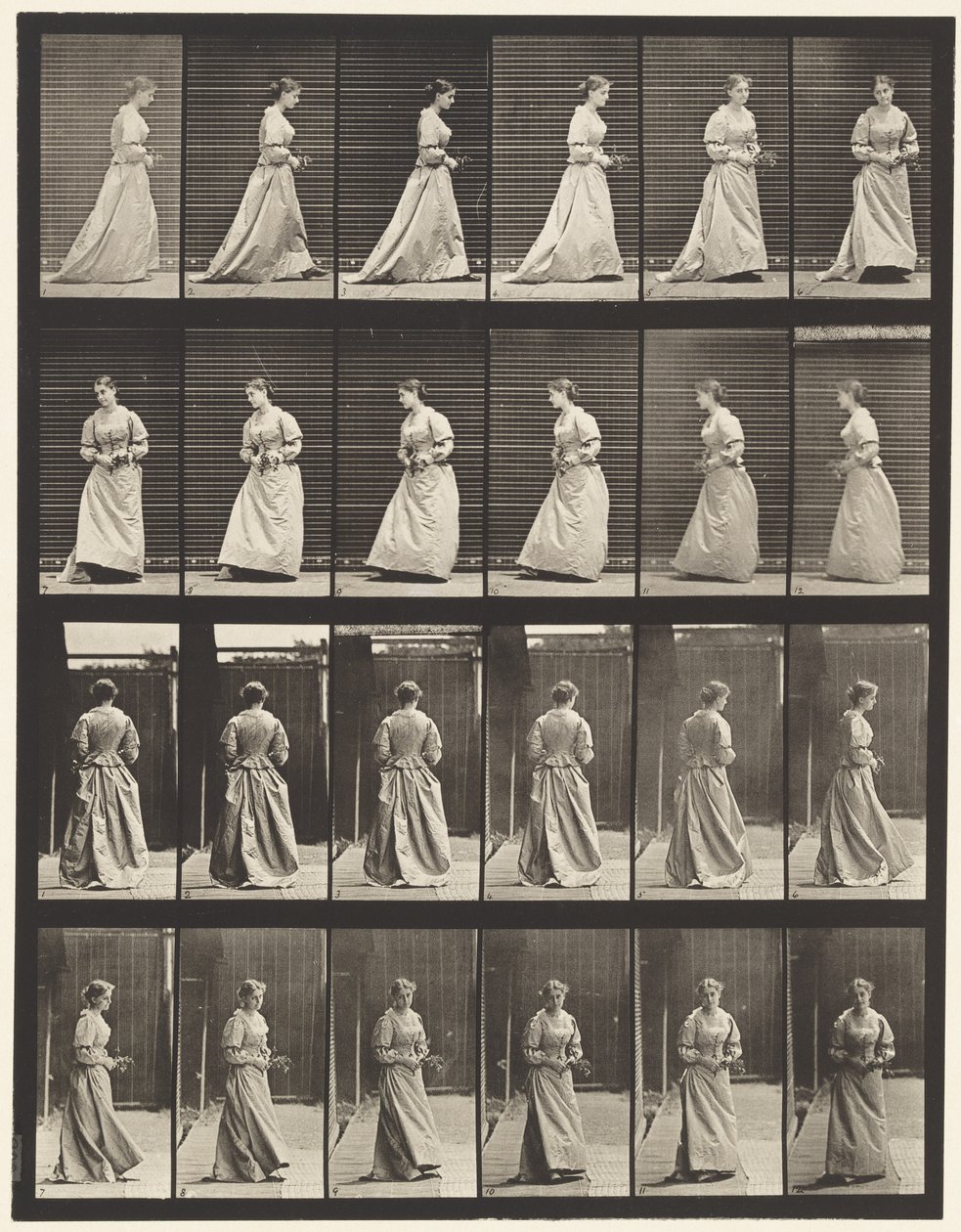 Kilpi 100. Kääntyvät ja nousevat portaat, 1885 tekijältä Eadweard Muybridge