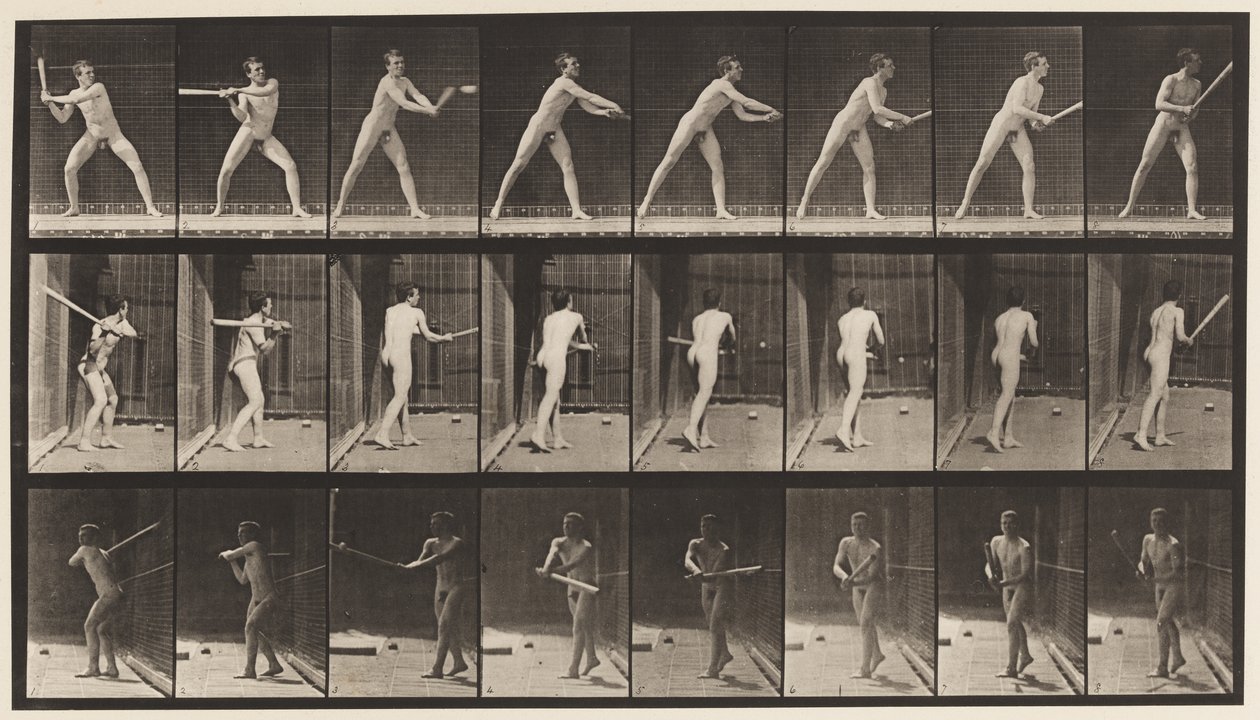 Lauta 277. Baseball; Lyöminen tekijältä Eadweard Muybridge