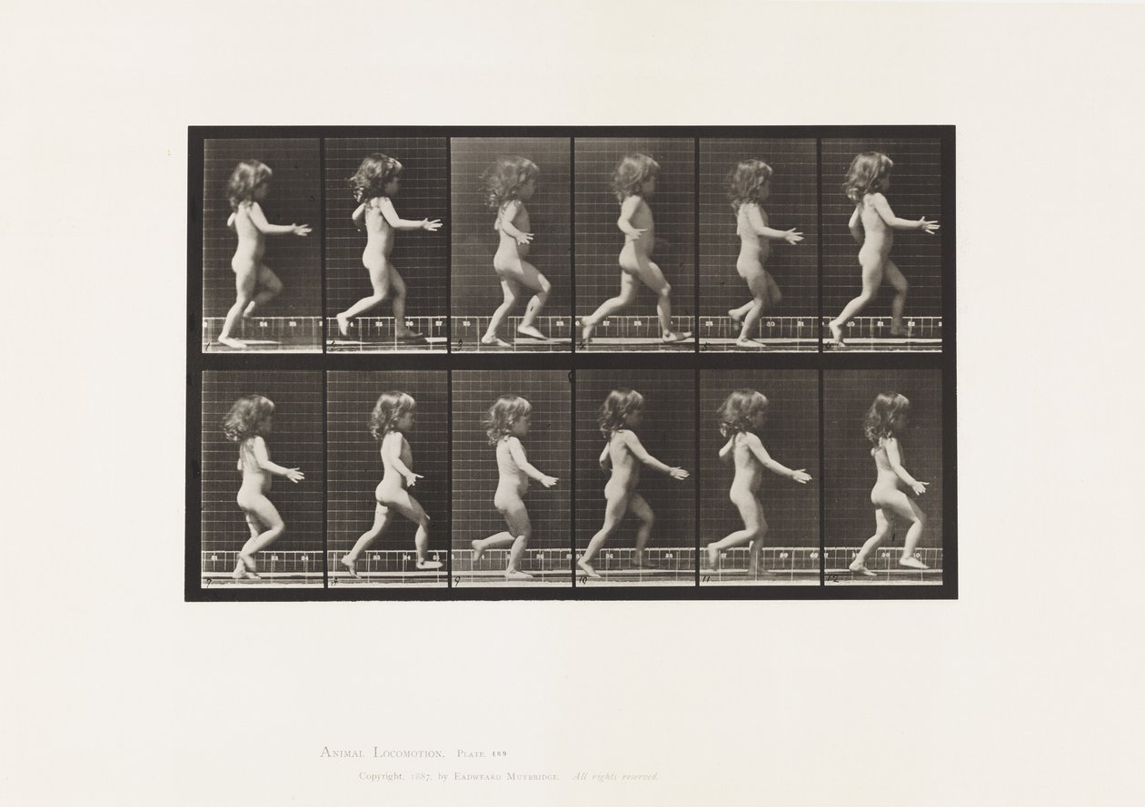 Levy 469. Lapsi, Juoksu, 1885 tekijältä Eadweard Muybridge